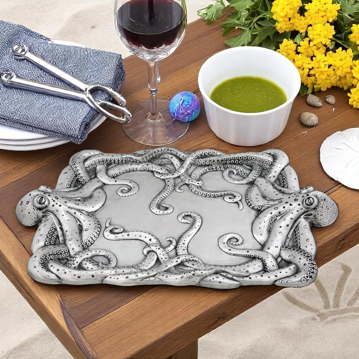 Arthur Court Sea and Shore Octopus Centerpiece Tray
