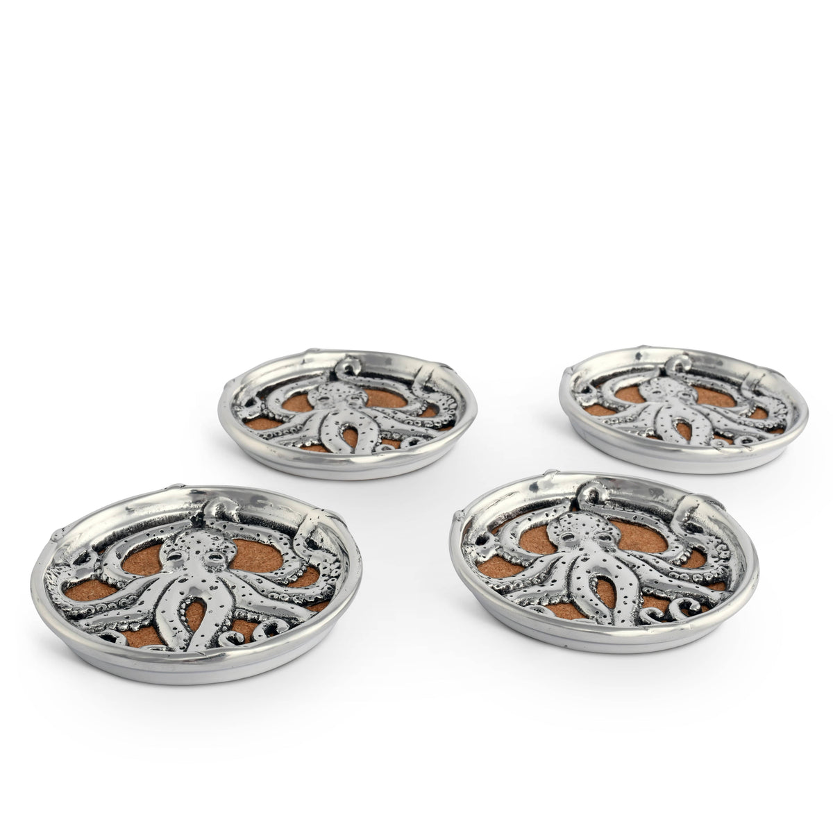 Arthur Court Sea and Shore Octopus Drink Coaster Set of 4