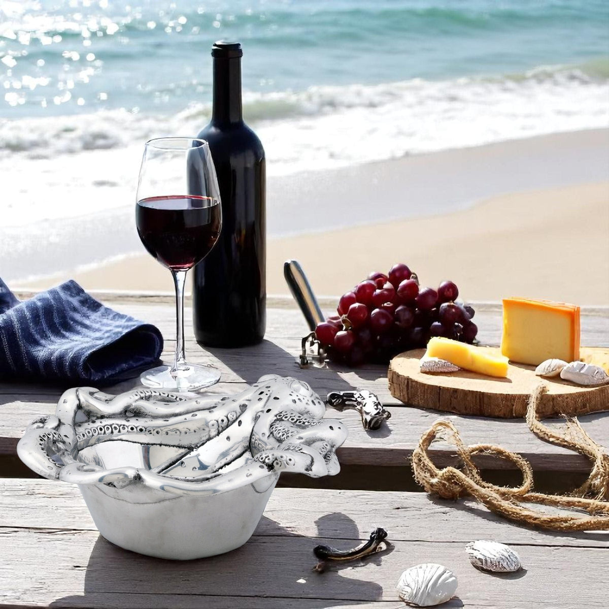 Arthur Court Sea and Shore Octopus Wine Coaster