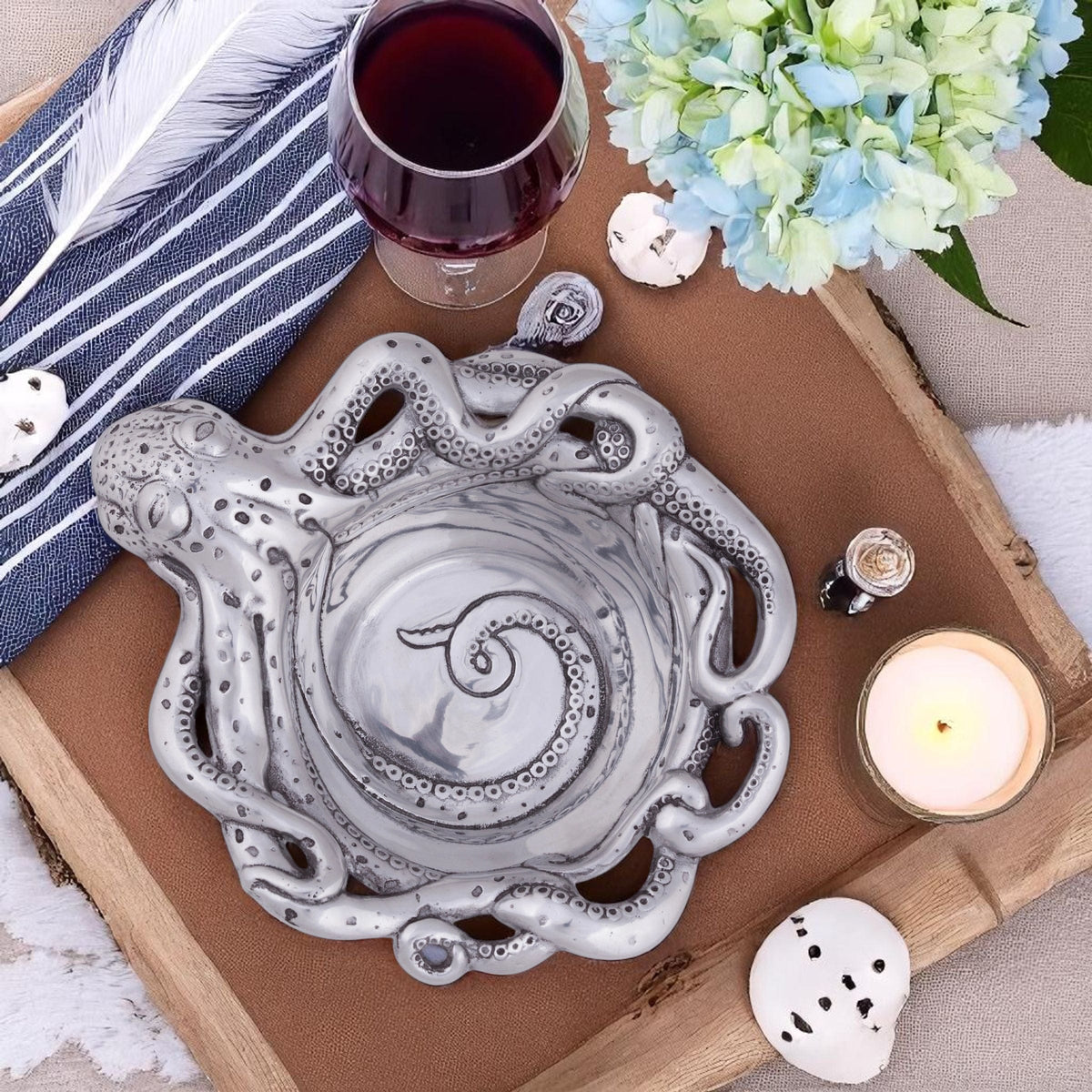 Arthur Court Sea and Shore Octopus Wine Coaster