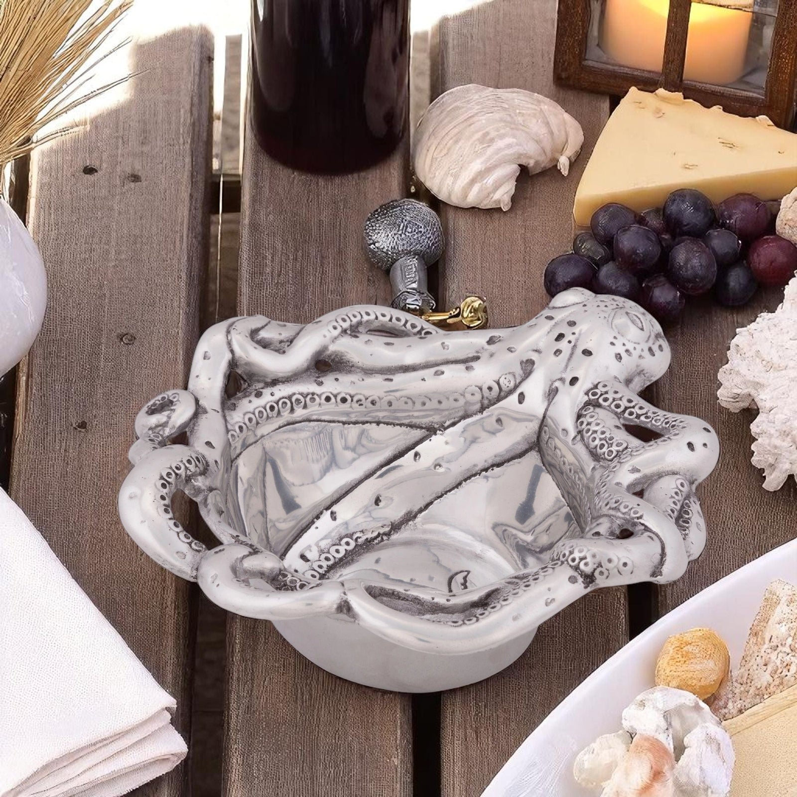 Arthur Court Sea and Shore Octopus Wine Coaster
