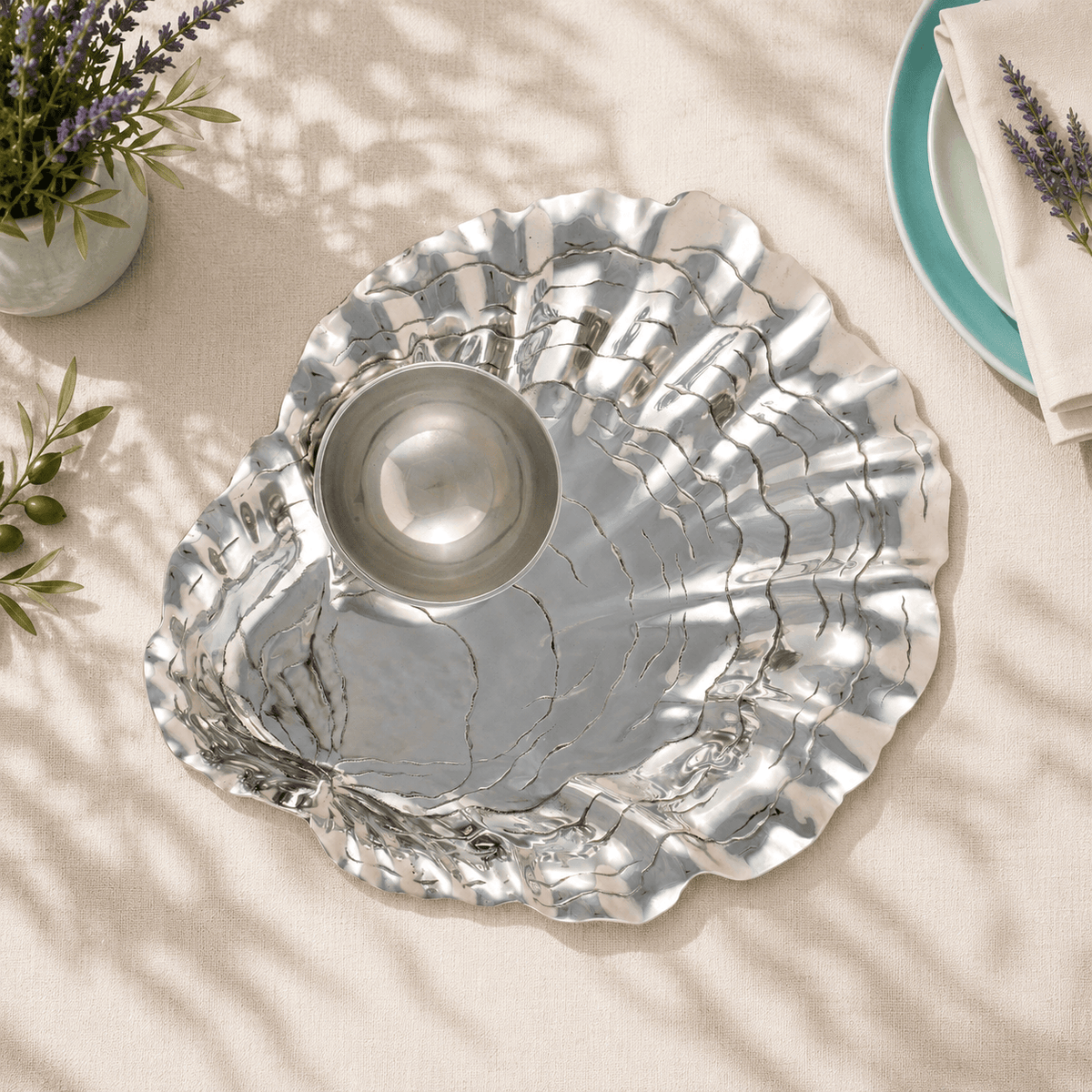 Arthur Court Sea and Shore Oyster W/Pearl Chip & Dip