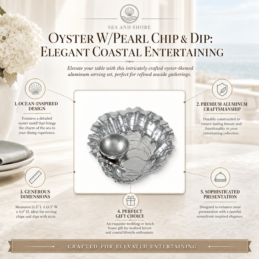 Arthur Court Sea and Shore Oyster W/Pearl Chip & Dip
