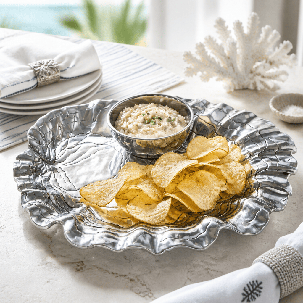 Arthur Court Sea and Shore Oyster W/Pearl Chip & Dip
