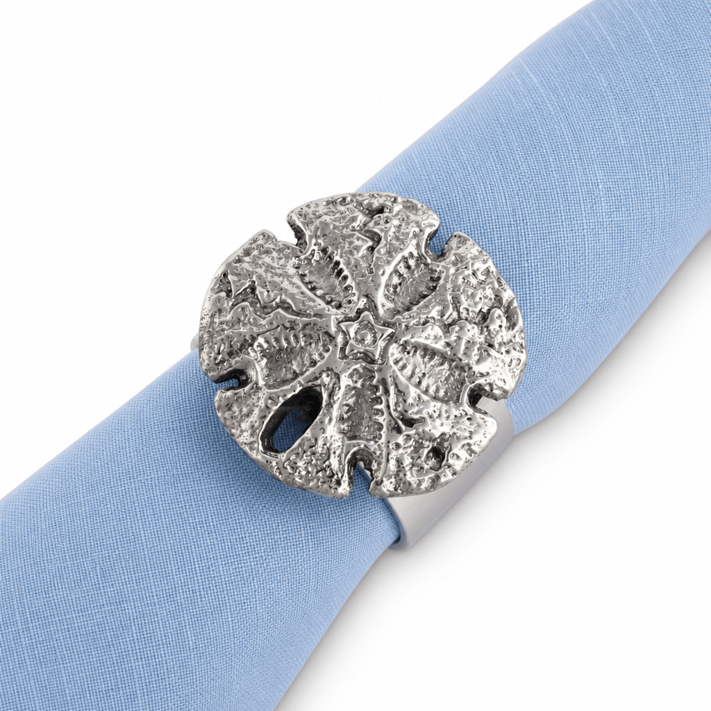 Arthur Court Sea and Shore Sand Dollar Napkin Rings - set of 4