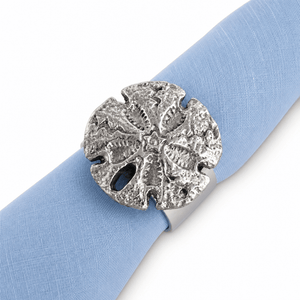 Arthur Court Sea and Shore Sand Dollar Napkin Rings - set of 4