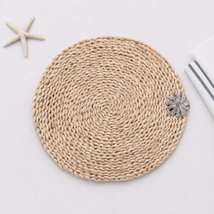 Arthur Court Sea and Shore Sand Dollar Twisted Seagrass Placemats - set of 4