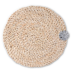 Arthur Court Sea and Shore Sand Dollar Twisted Seagrass Placemats - set of 4