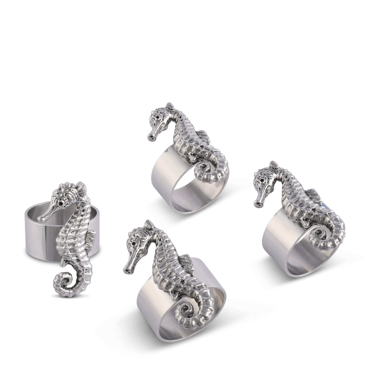 Arthur Court Sea and Shore Sea Horse Napkin Rings - set of 4