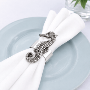 Arthur Court Sea and Shore Sea Horse Napkin Rings - set of 4