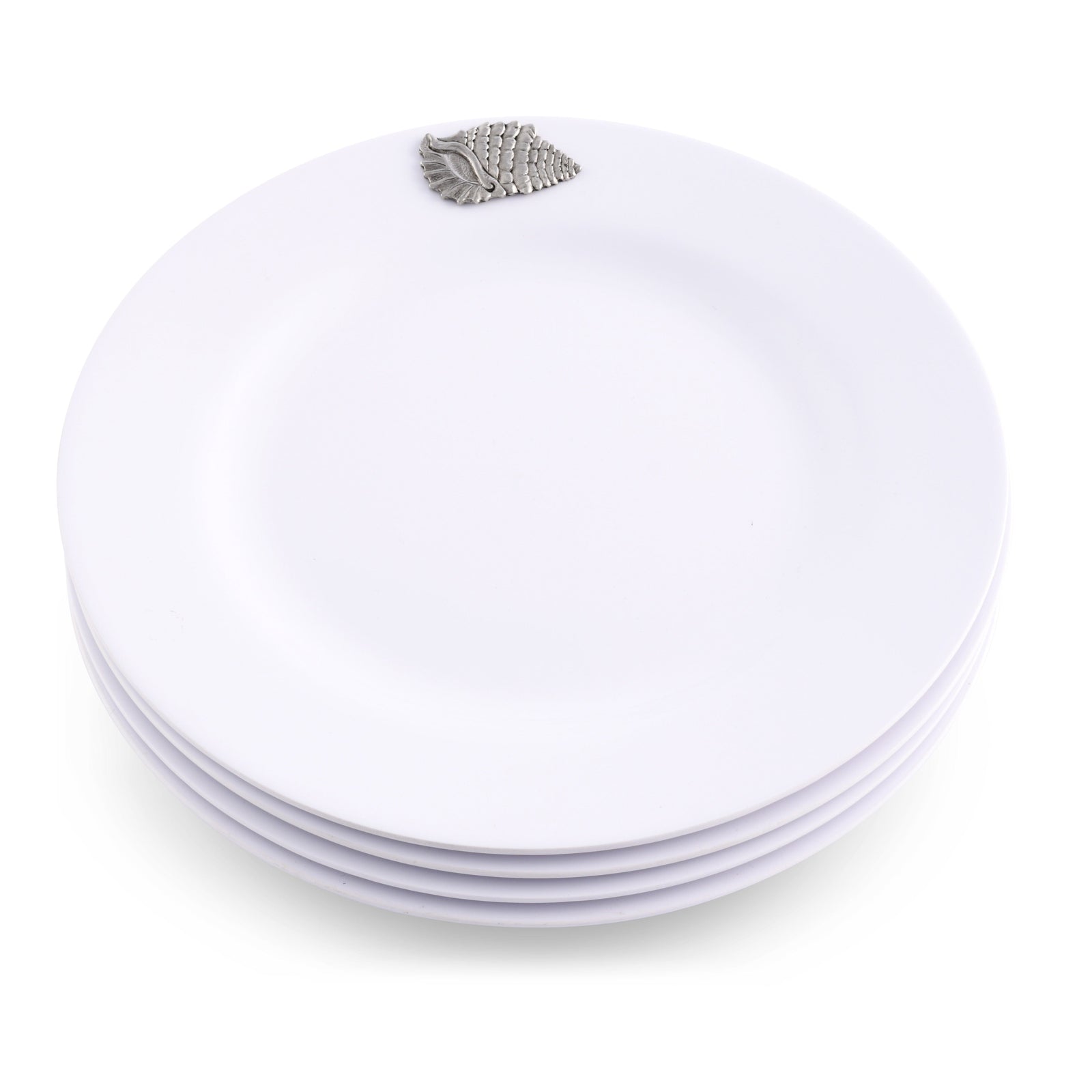 Arthur Court Sea and Shore Sea Shell Melamine Lunch Plates - Set of 4