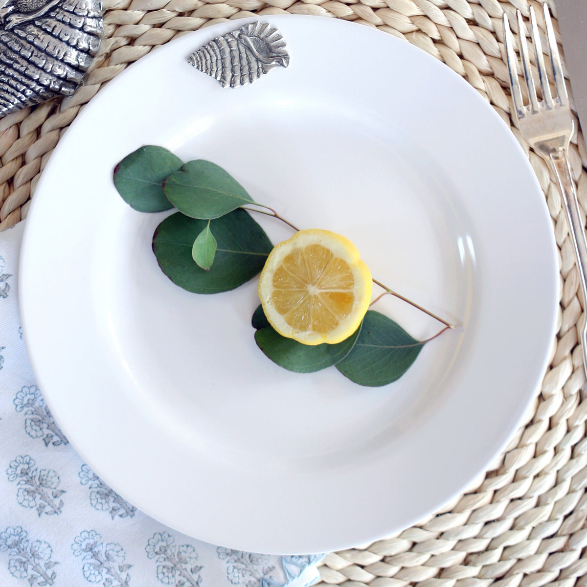 Arthur Court Sea and Shore Sea Shell Melamine Lunch Plates - Set of 4