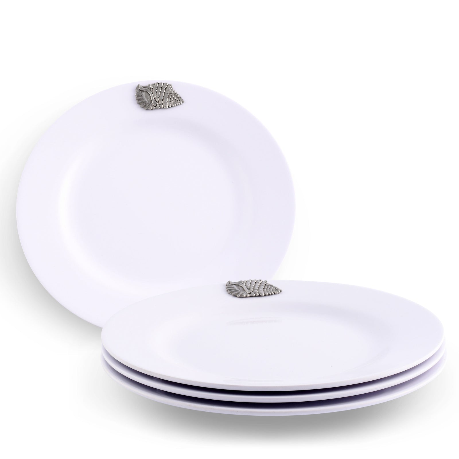 Arthur Court Sea and Shore Sea Shell Melamine Lunch Plates - Set of 4