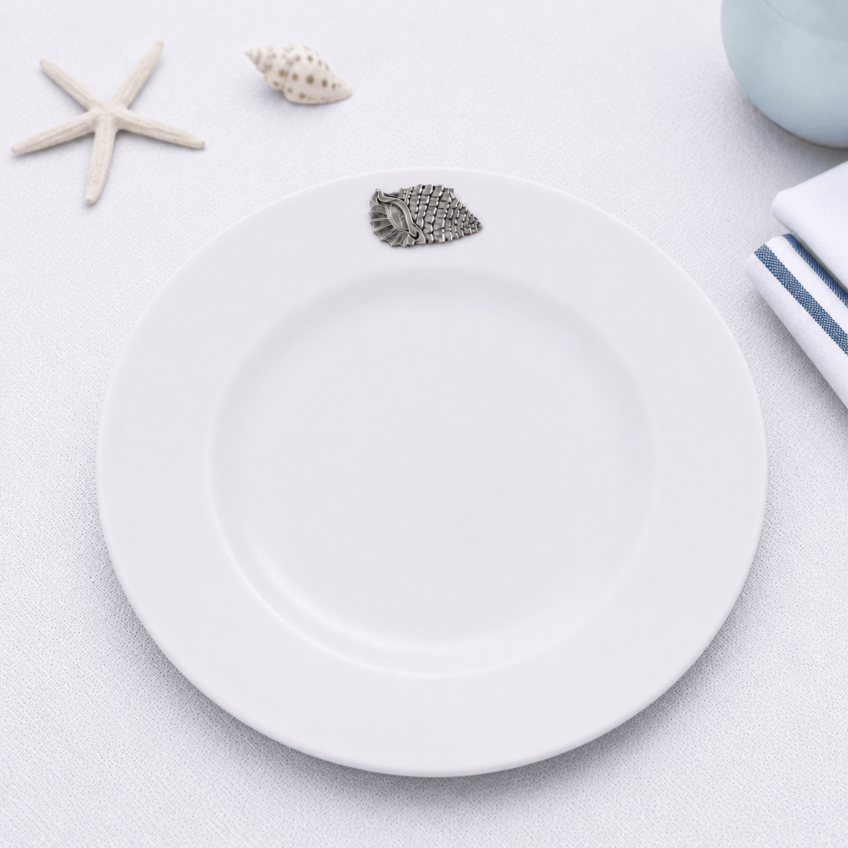 Arthur Court Sea and Shore Sea Shell Melamine Lunch Plates - Set of 4