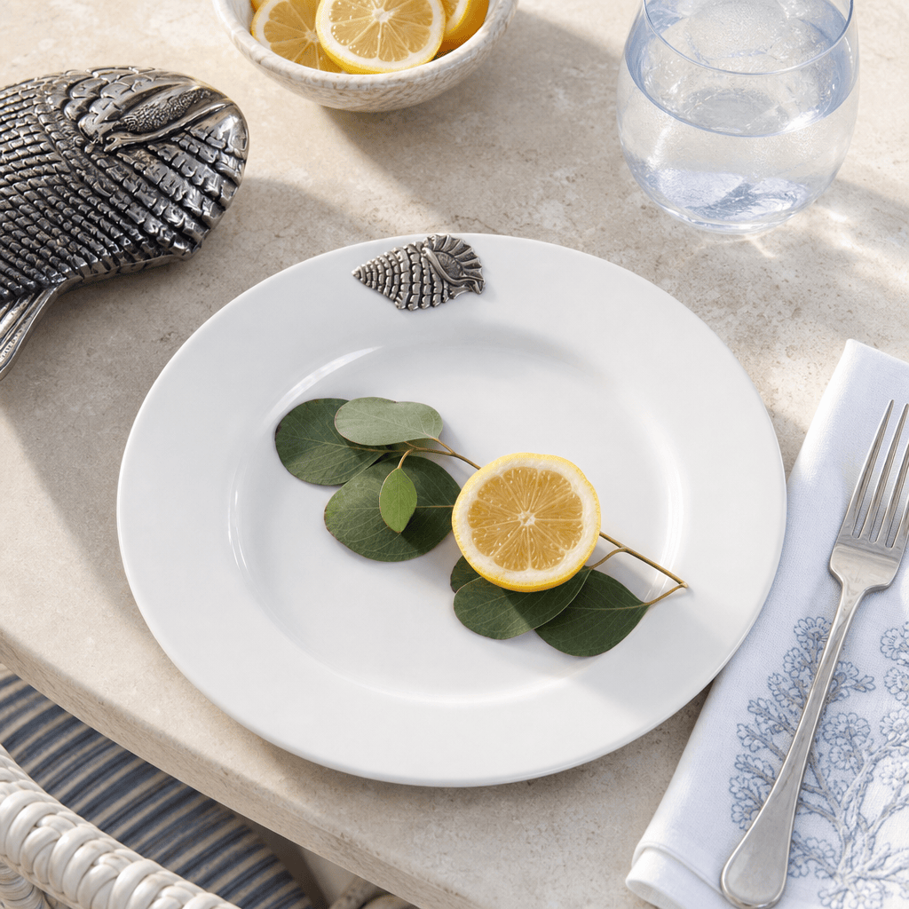 Arthur Court Sea and Shore Sea Shell Melamine Lunch Plates - Set of 4