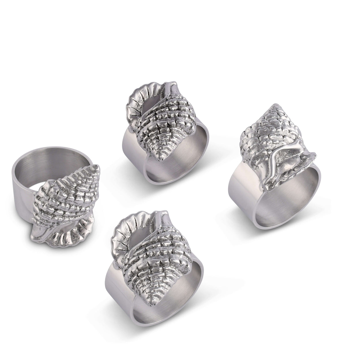 Arthur Court Sea and Shore Sea Shell Napkin Rings - set of 4
