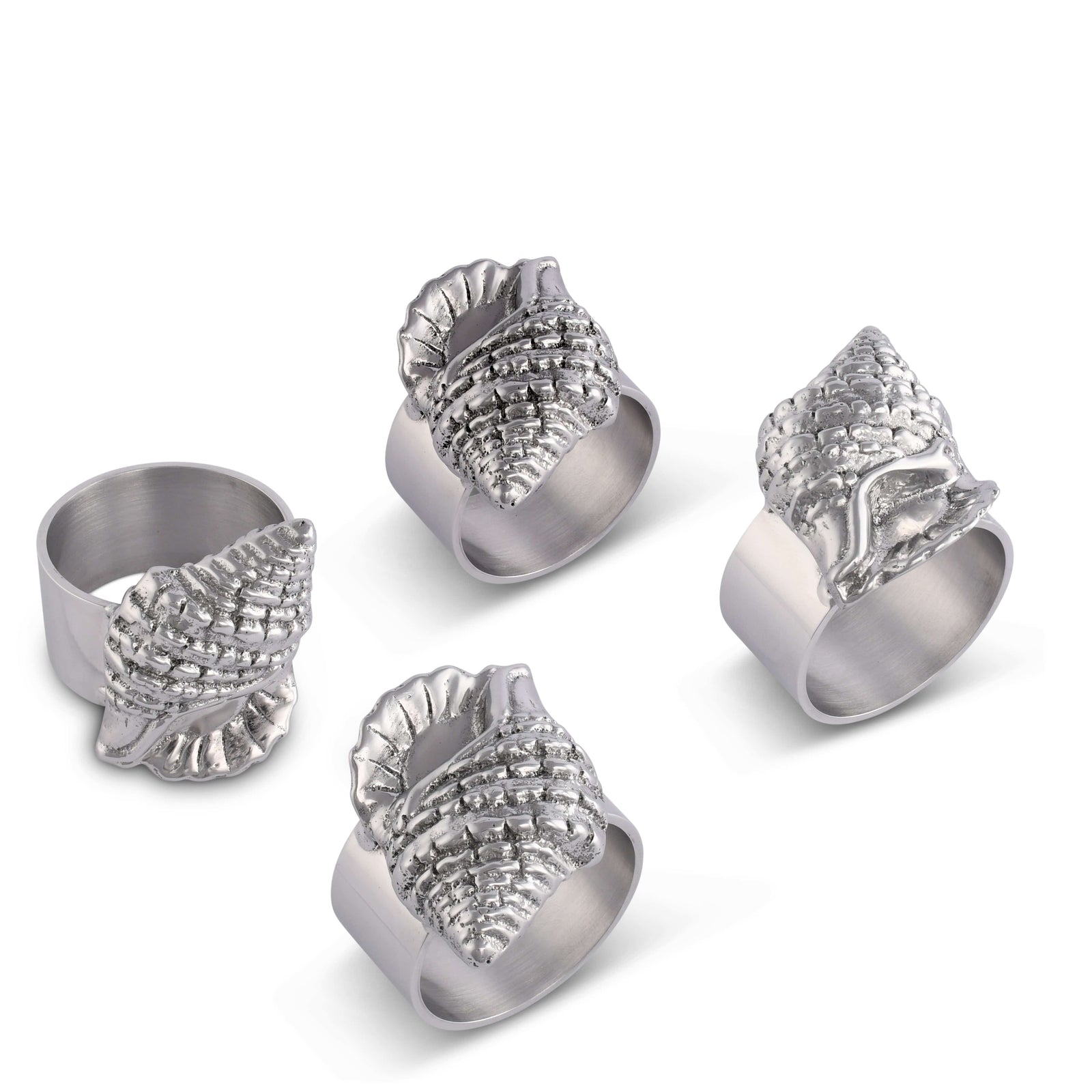 Arthur Court Sea and Shore Sea Shell Napkin Rings - set of 4