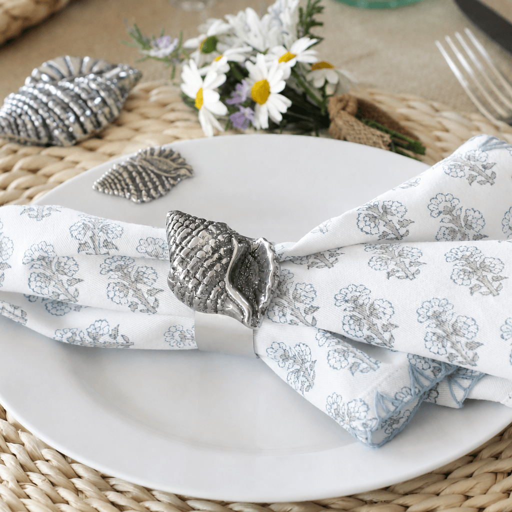 Arthur Court Sea and Shore Sea Shell Napkin Rings - set of 4