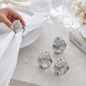 Arthur Court Sea and Shore Sea Shell Napkin Rings - set of 4