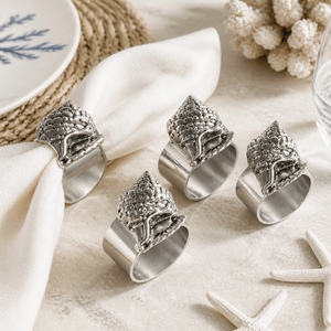 Arthur Court Sea and Shore Sea Shell Napkin Rings - set of 4