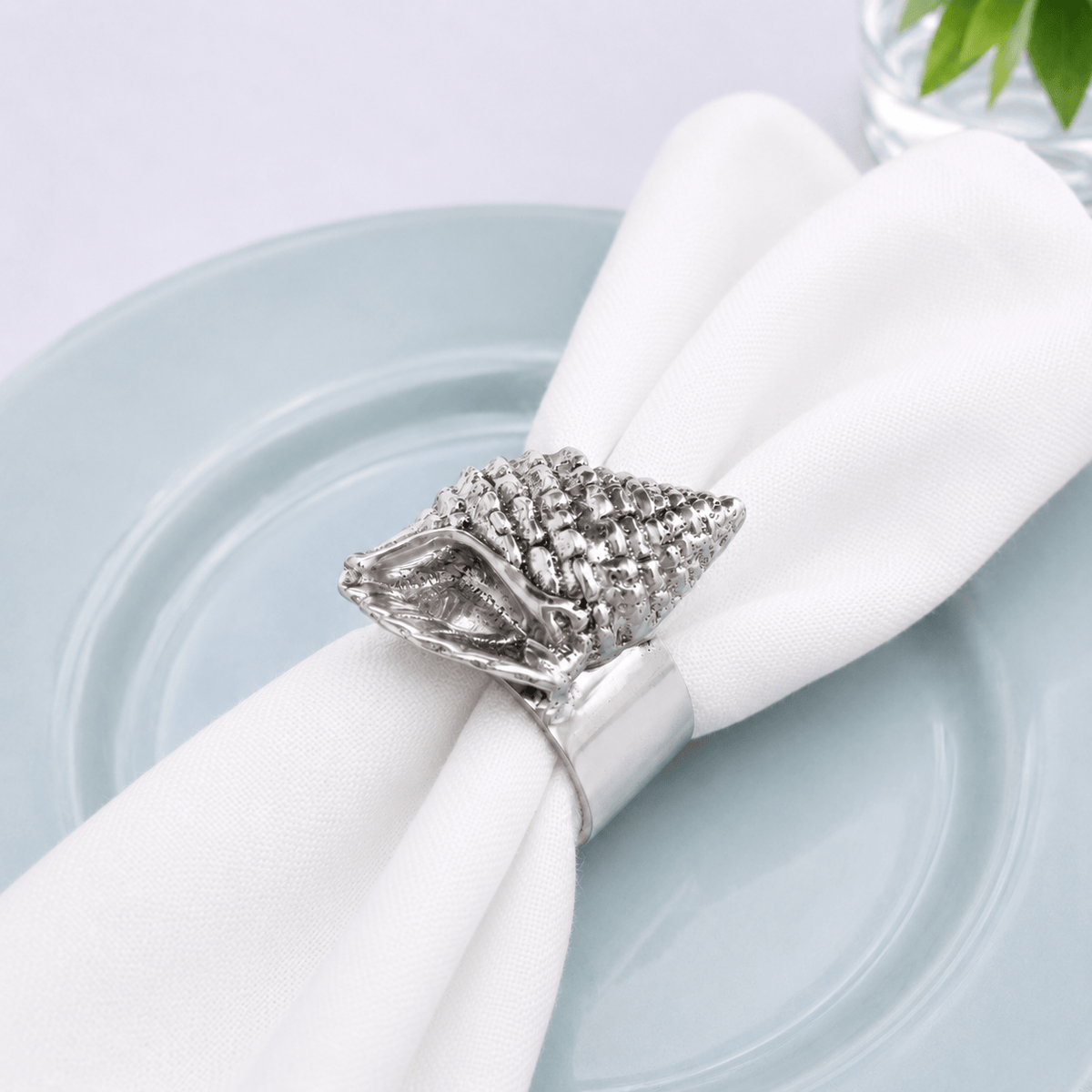 Arthur Court Sea and Shore Sea Shell Napkin Rings - set of 4