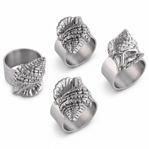 Arthur Court Sea and Shore Sea Shell Napkin Rings - set of 4