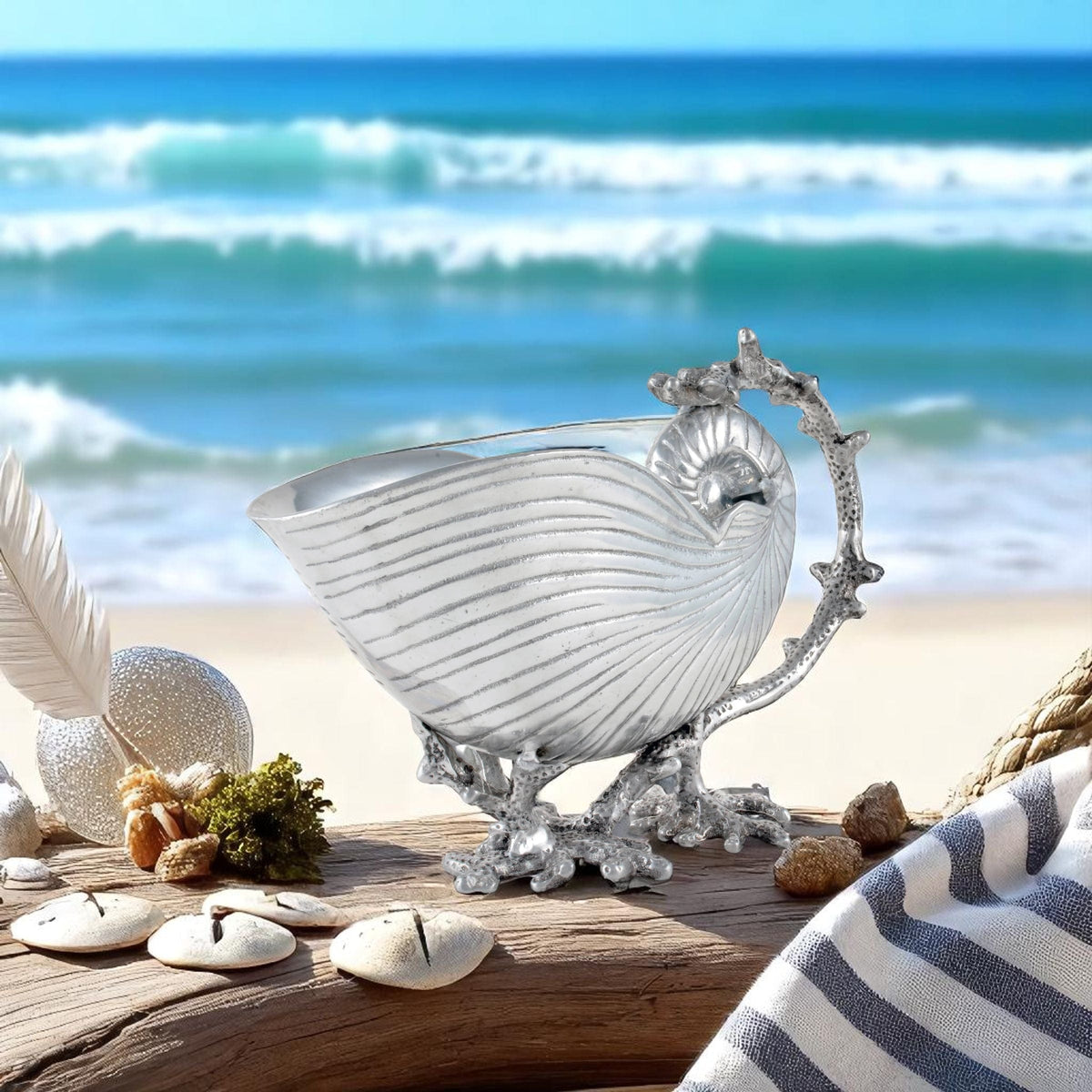 Arthur Court Sea and Shore Sea Shell Sauce Bowl