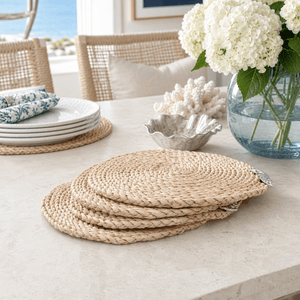 Arthur Court Sea and Shore Sea Shell Twisted Seagrass Placemats - set of 4