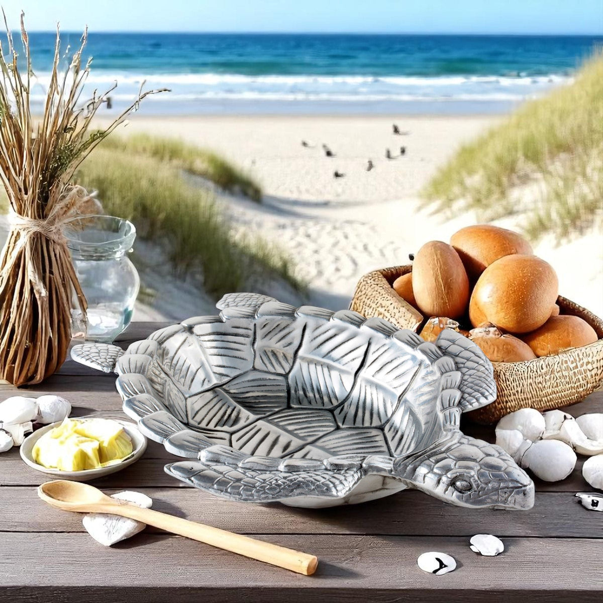 Arthur Court Sea and Shore Sea Turtle Oval Bowl