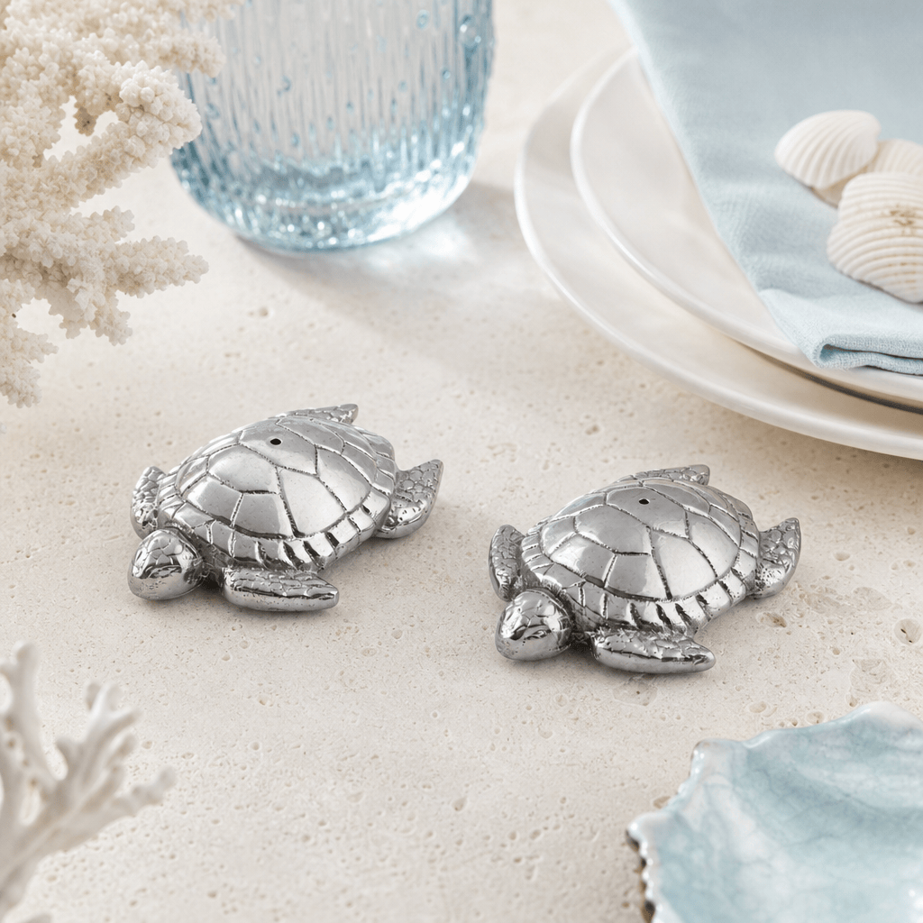 Arthur Court Sea and Shore Sea Turtle Salt and Pepper Set