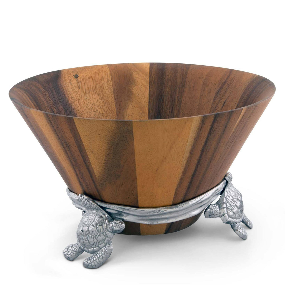 Arthur Court Sea and Shore Sea Turtle Wood Salad Bowl