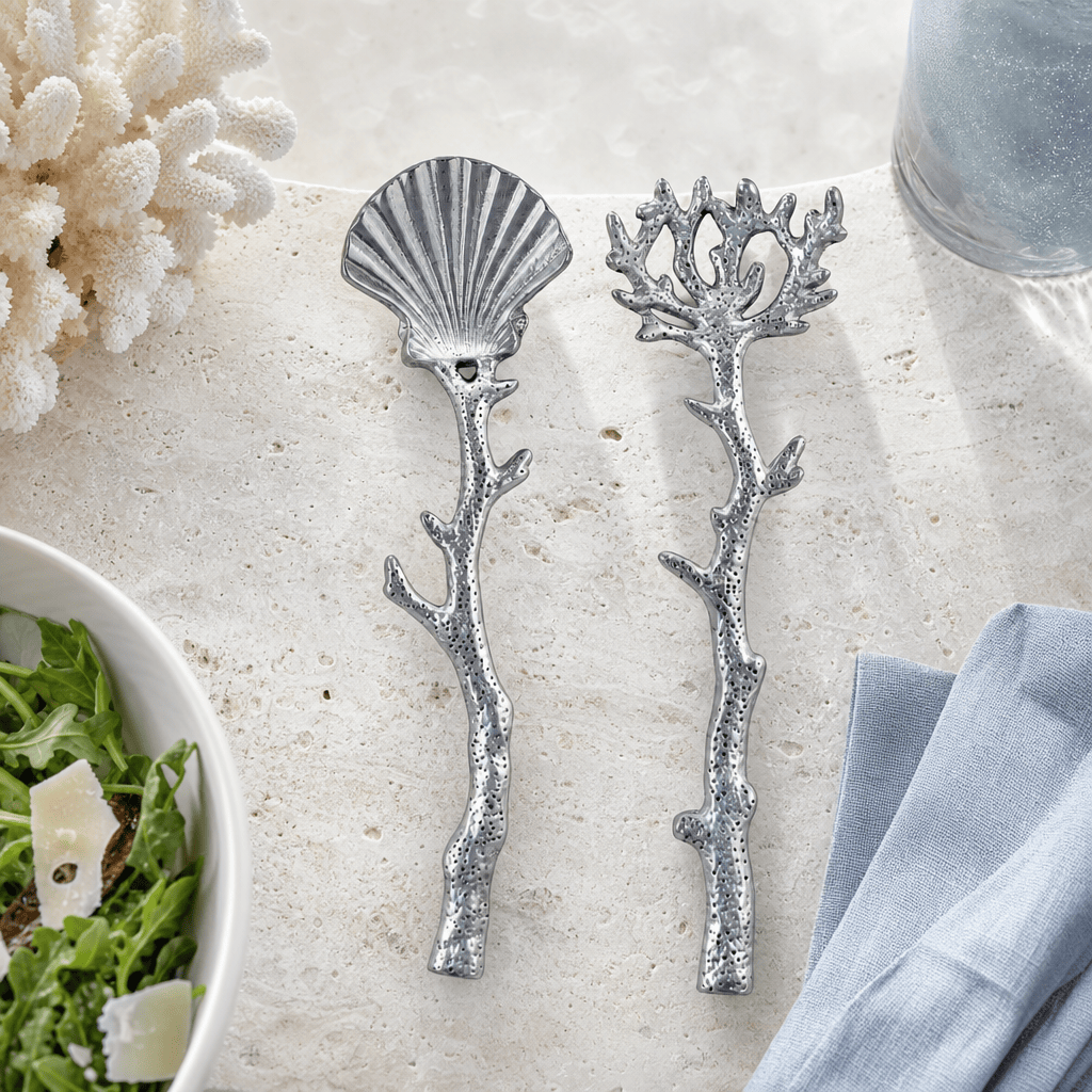 Arthur Court Sea and Shore Shell and Sea Life Serving Set