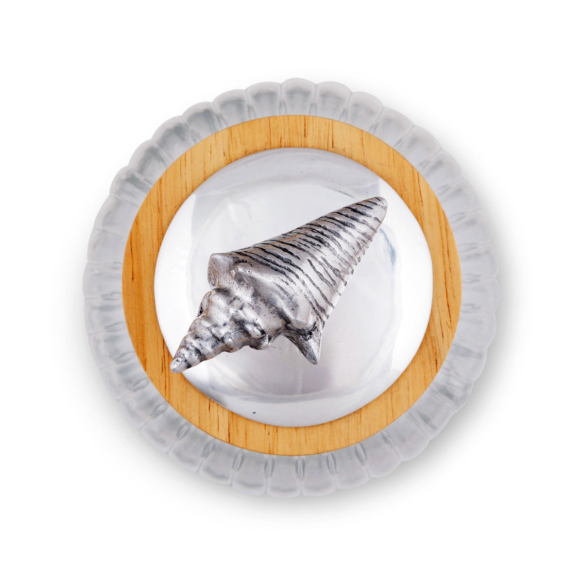 Arthur Court Sea and Shore Shell Knob Glass Canisters