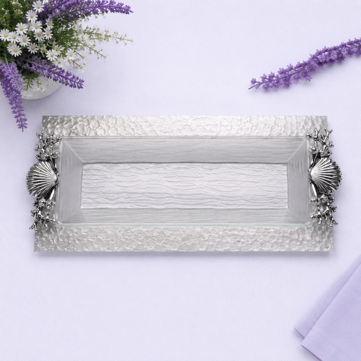 Arthur Court Sea and Shore Shell/Sea Life Oblong Tray