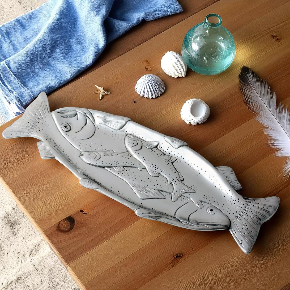 Arthur Court Sea and Shore Trout Oblong Tray