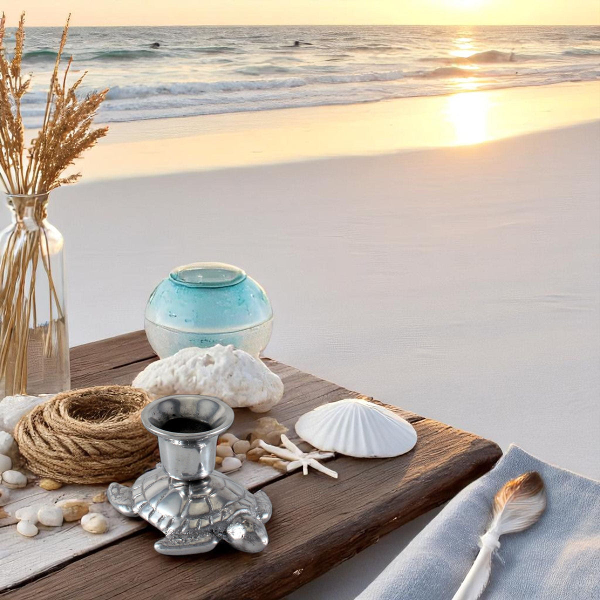 Arthur Court Sea and Shore Turtle candle holders