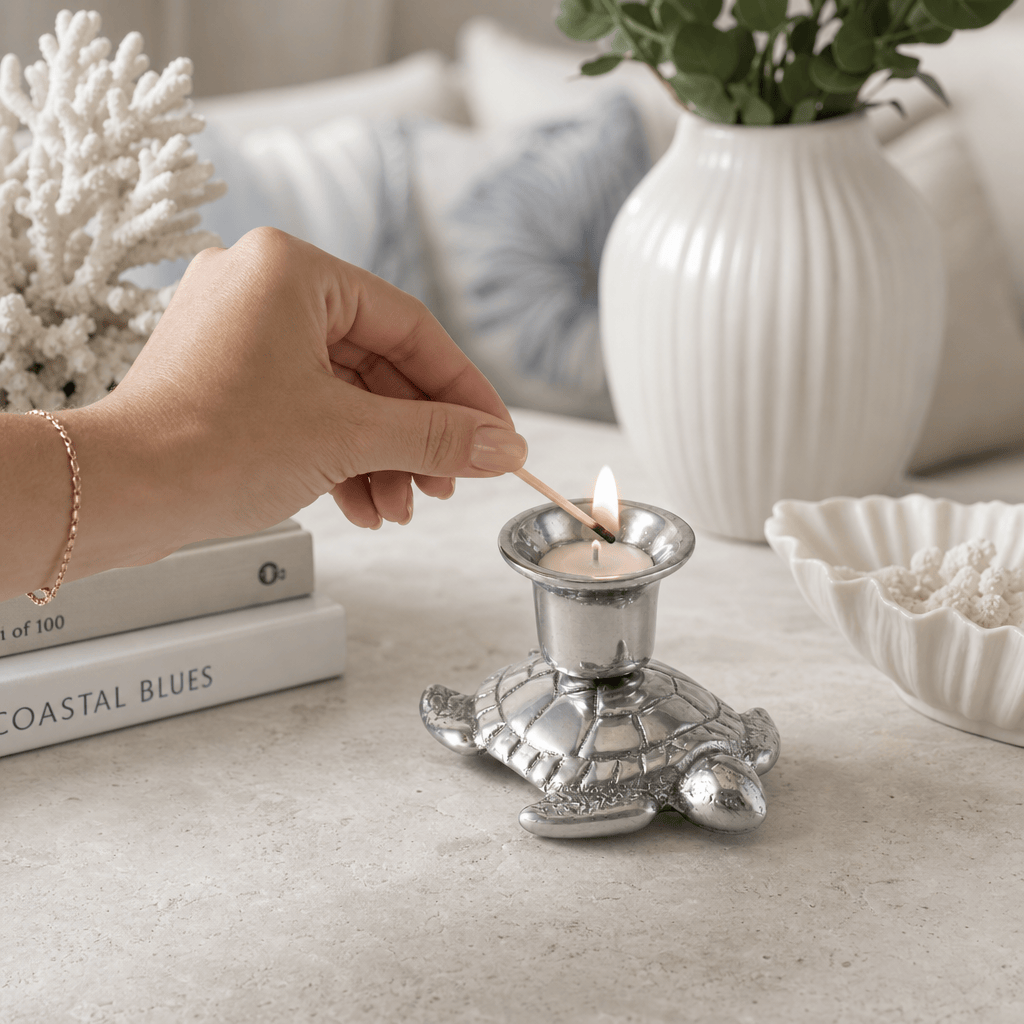 Arthur Court Sea and Shore Turtle candle holders