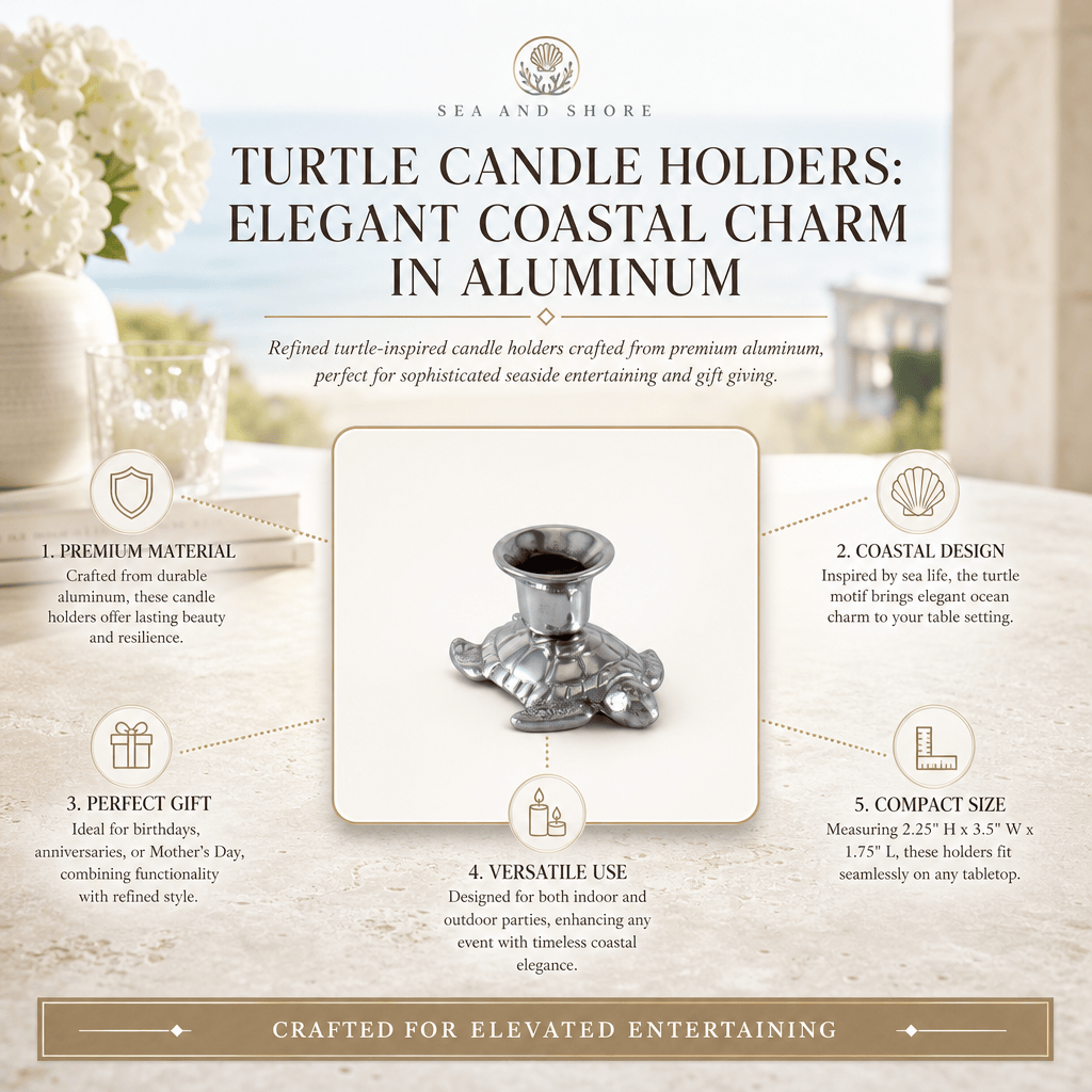 Arthur Court Sea and Shore Turtle candle holders