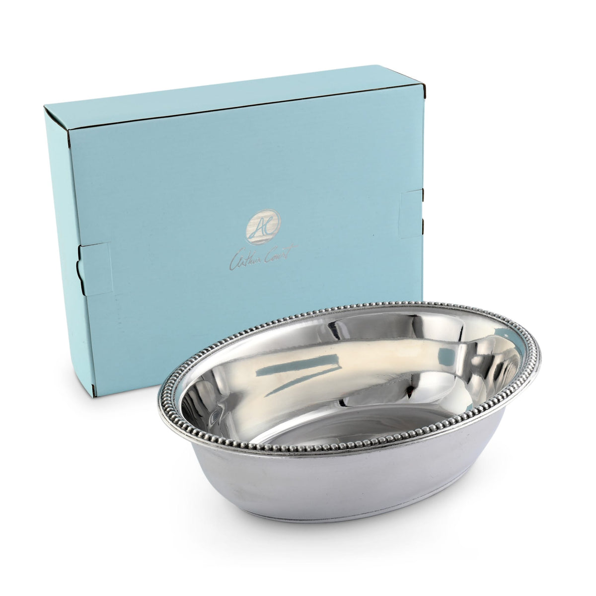 Arthur Court Serving Bowls Beaded Bread Basket