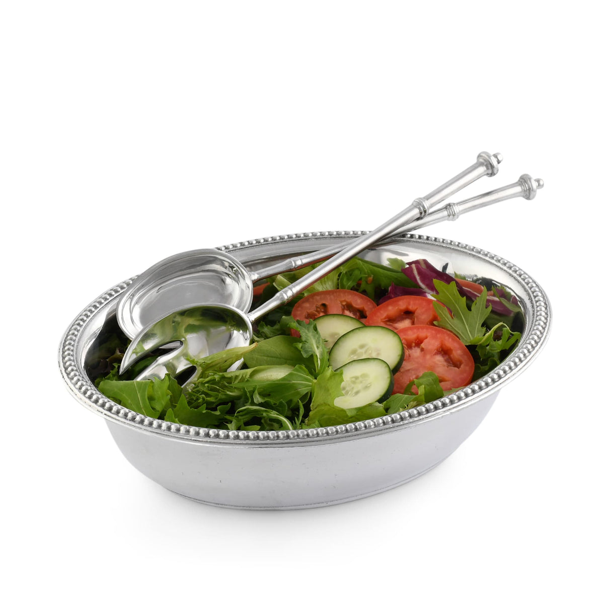 Arthur Court Serving Bowls Beaded Bread Basket