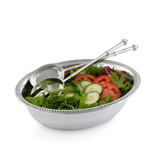 Arthur Court Serving Bowls Beaded Bread Basket