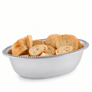 Arthur Court Serving Bowls Beaded Bread Basket