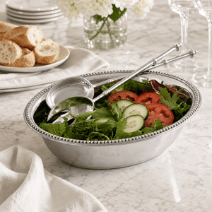 Arthur Court Serving Bowls Beaded Bread Basket