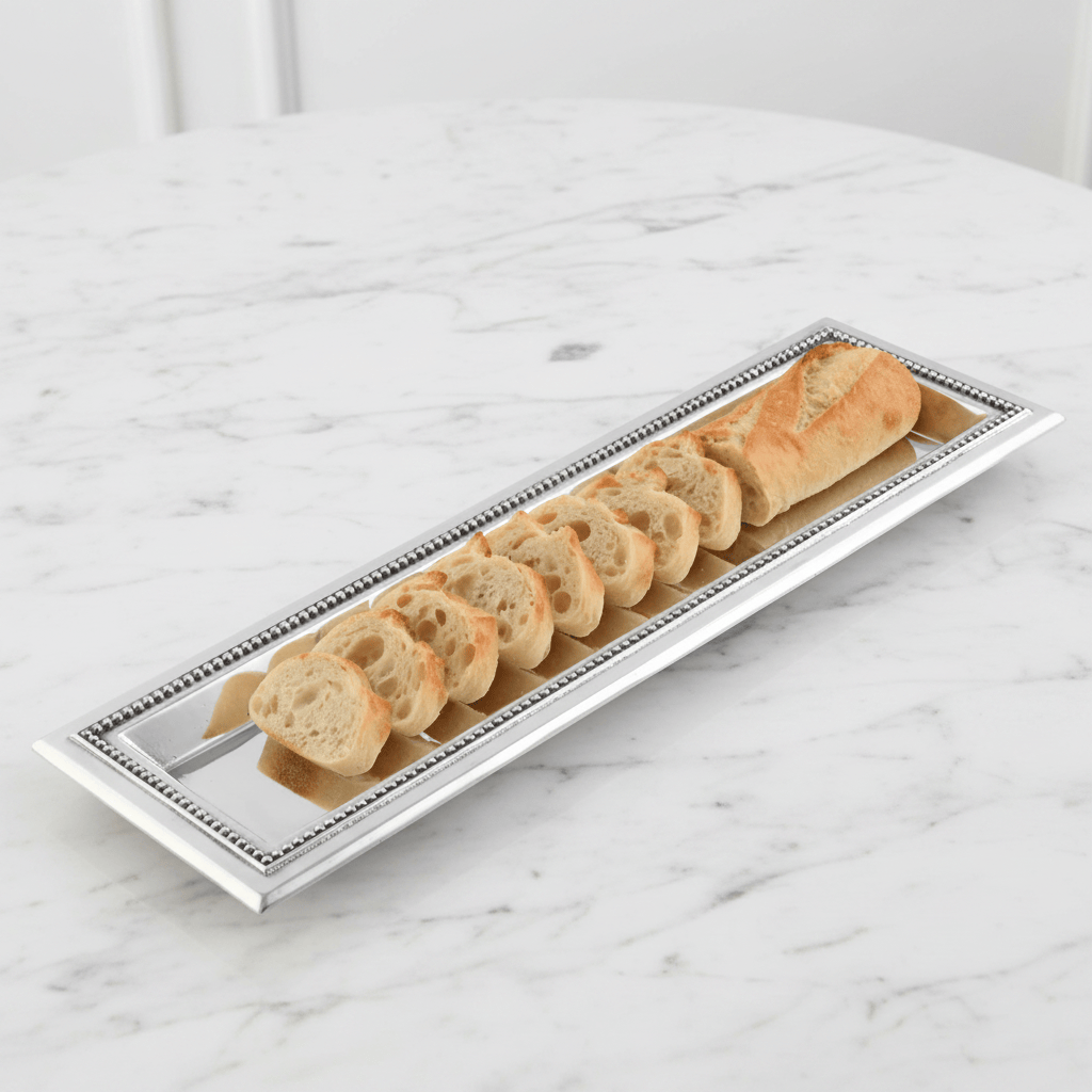 Arthur Court Trays Beaded Oblong Tray