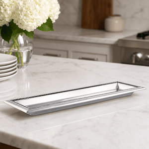 Arthur Court Trays Beaded Oblong Tray