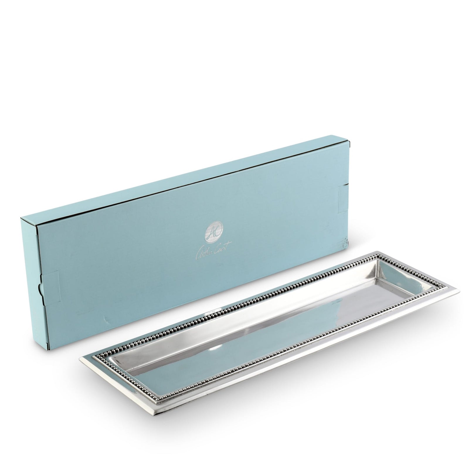 Arthur Court Trays Beaded Oblong Tray