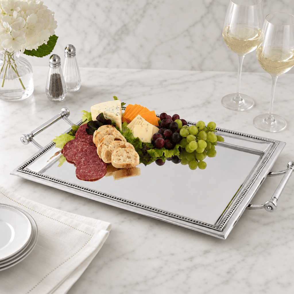 Arthur Court Trays Beaded Serving Tray