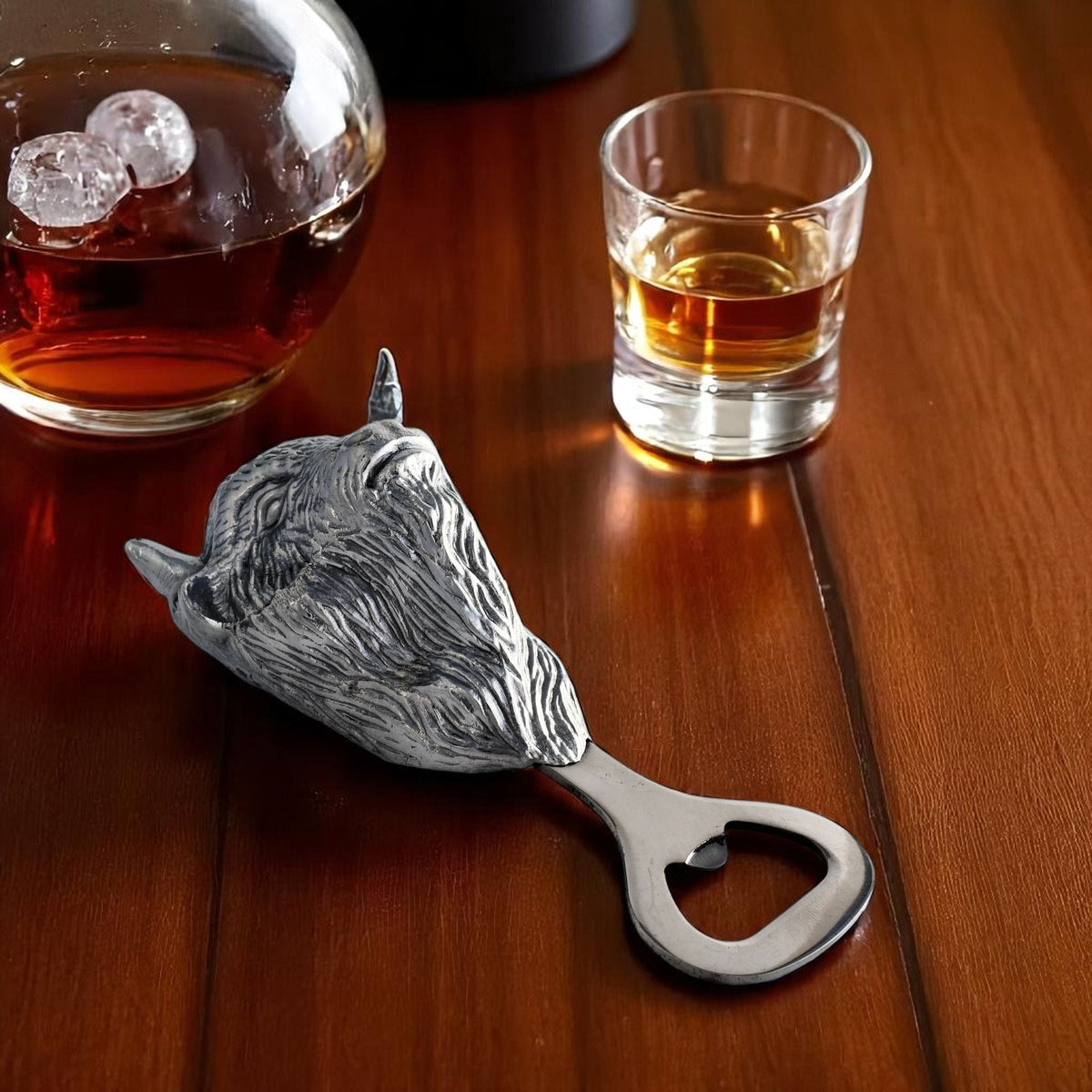 Arthur Court Western Frontier Buffalo Bottle Opener