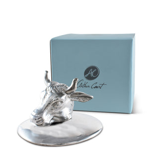 Arthur Court Western Frontier Bull Napkin Weight