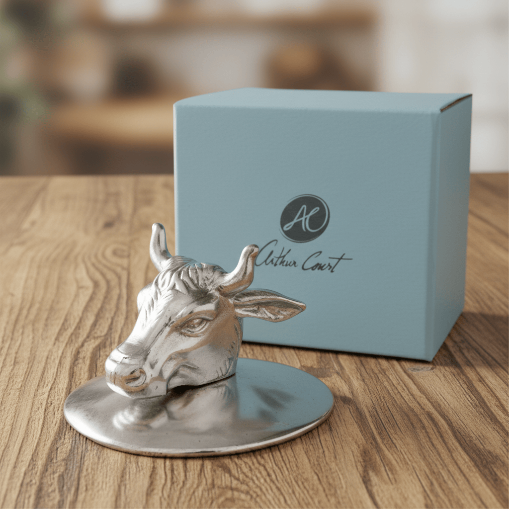 Arthur Court Western Frontier Bull Napkin Weight